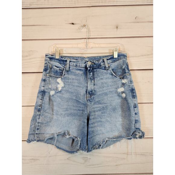 OLD NAVY Women's High Rise Distressed Denim Shorts Blue Size‎ 12 - Picture 1 of 7